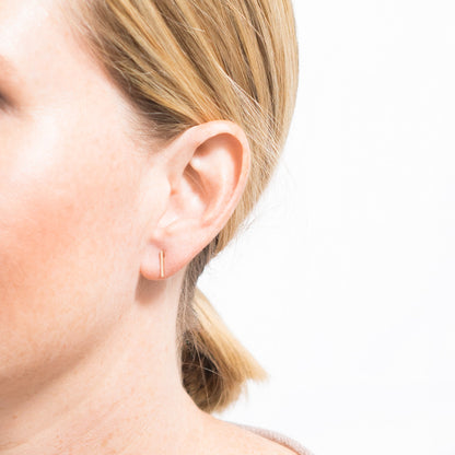 Bar Earrings | 14K Gold