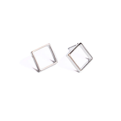Shaina Studs | 18k White Gold Plating