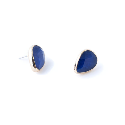 Karlie Stud Earrings | Turquoise Howlite | 18k Gold Plating | Sale