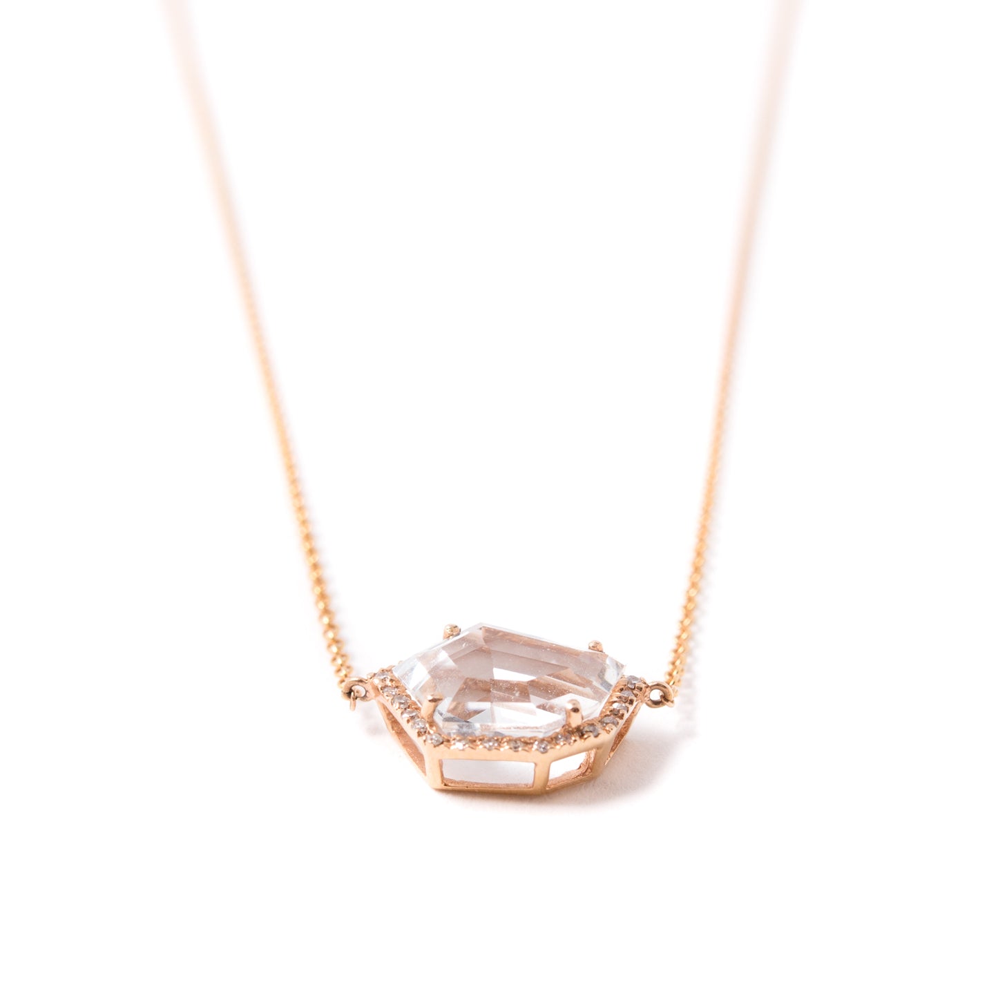 white topaz november birthstone necklace diamond pave 14k rose gold janna conner