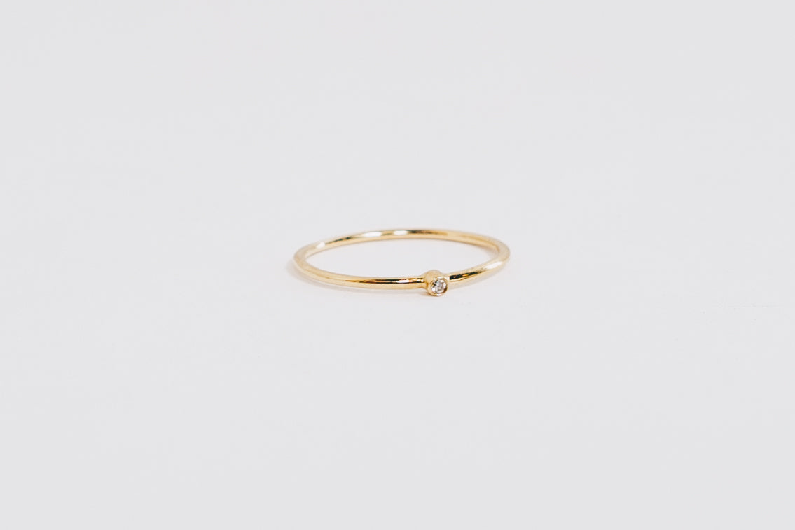Tiny Diamond Ring | 14K gold