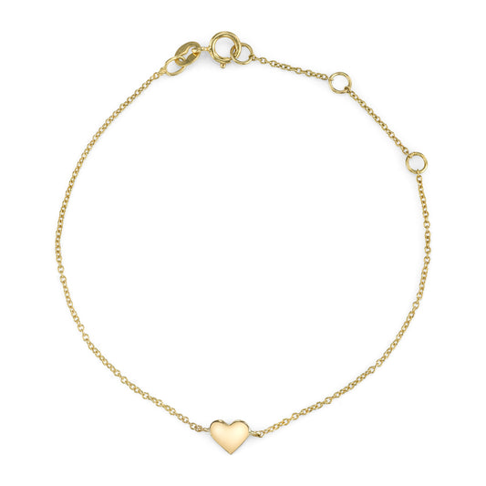 JCB1103 14K Gold Heart Bracelet