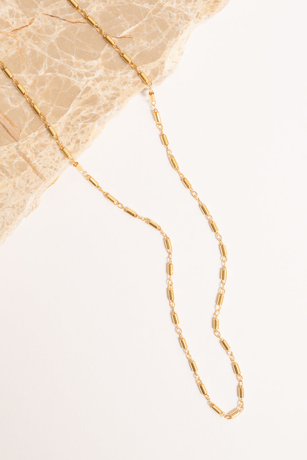gold tube chain necklace