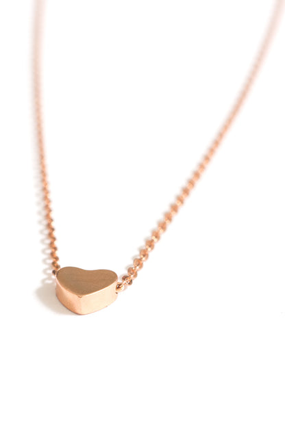 rose gold heart necklace