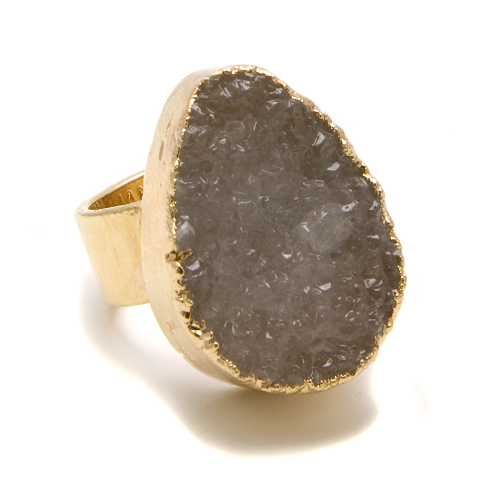 crystal druzy ring