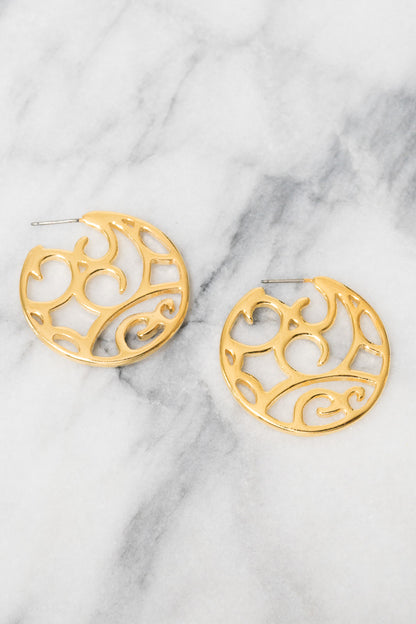 cutout gold hoops