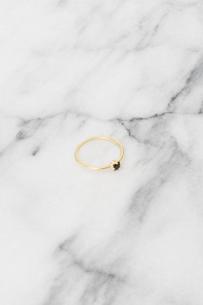 black gold stacking ring