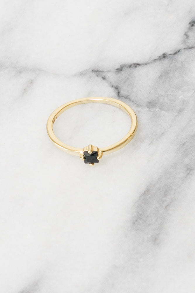 black gold stacking ring