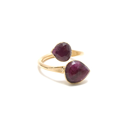 ruby gemstone wraparound ring