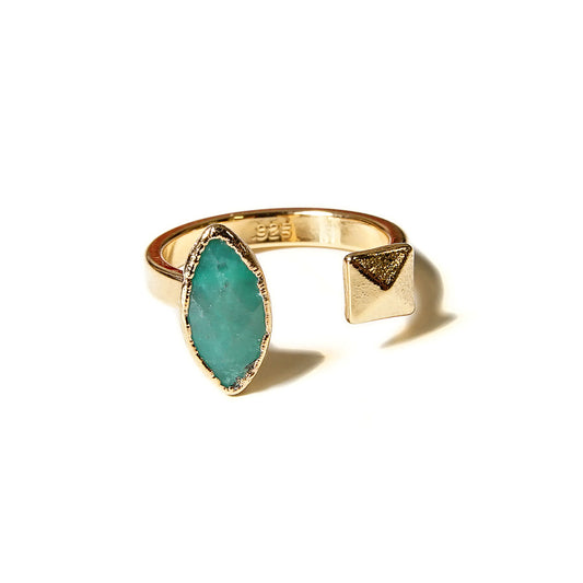 chrysoprase marquis open ring