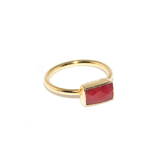 red rectangular stacking ring