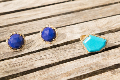 Lapis Earrings | 14K Gold