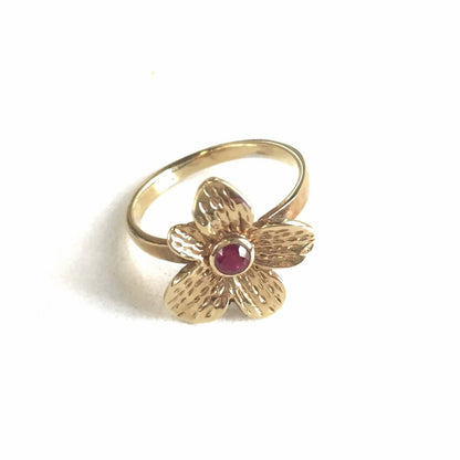 Fleur ring in Ruby | 14K Gold