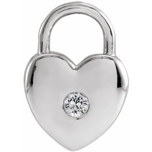 silver heart lock pendant