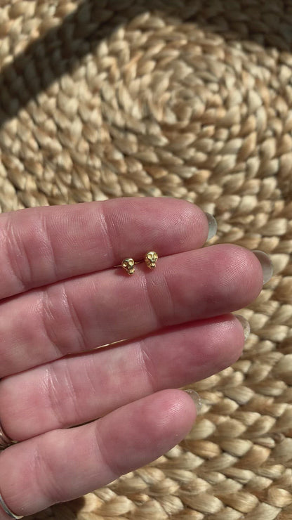 Squelette Tiny Skull Studs | .925 Silver