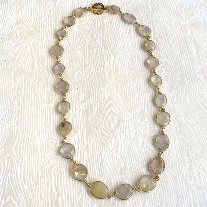 rutilated quartz chain necklace